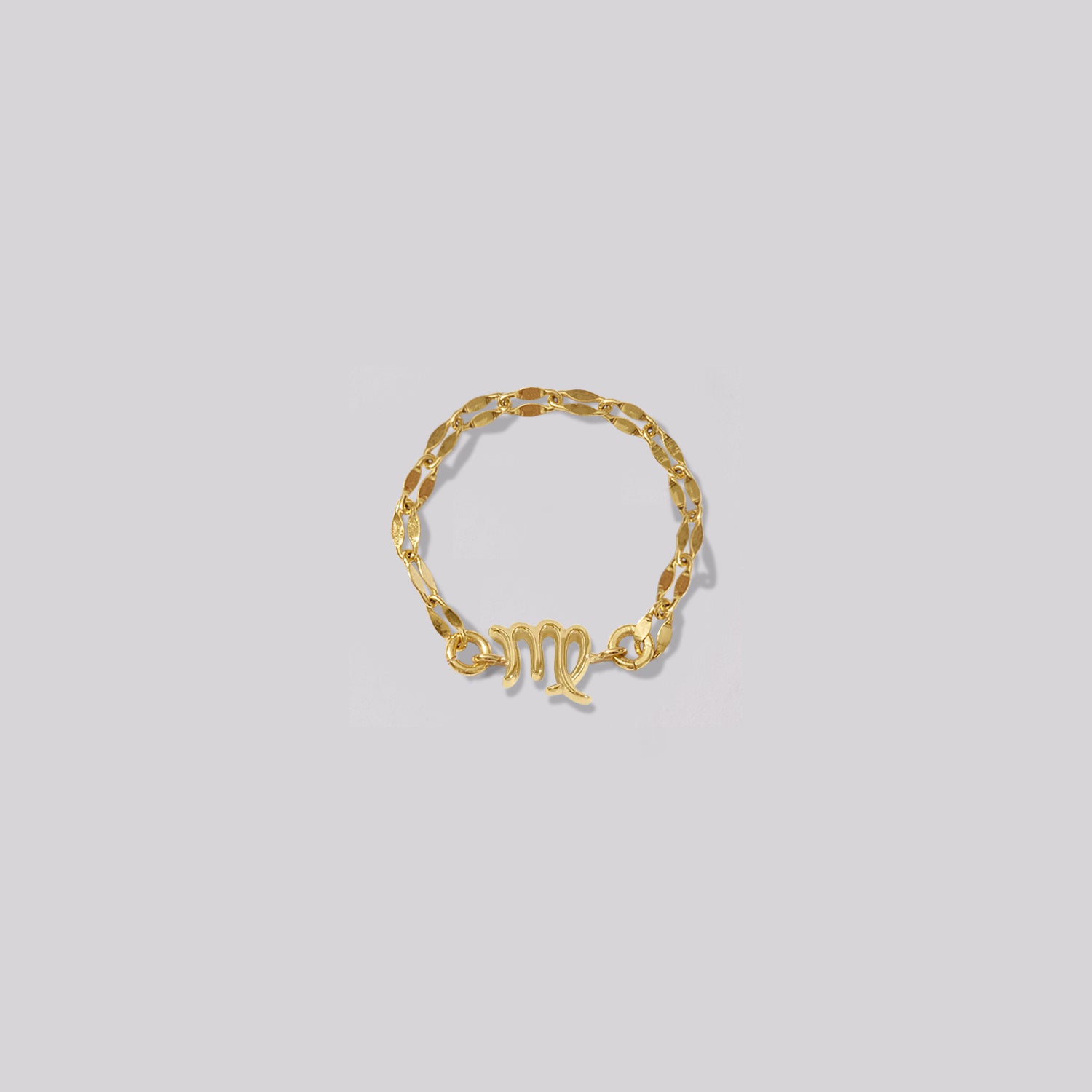 Zodiac Mirror Chain Ring