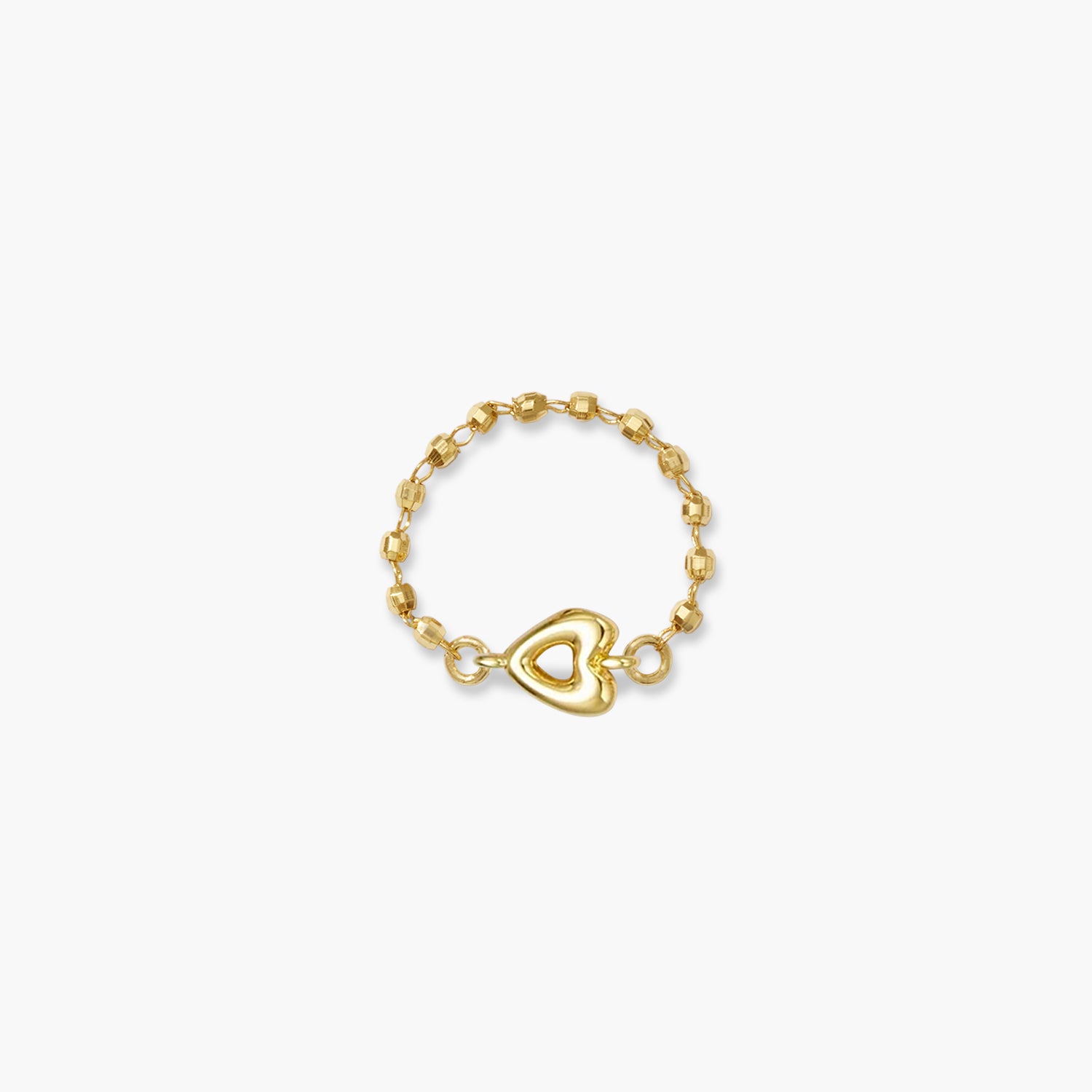 Balloon Letter Sequin Chain Ring