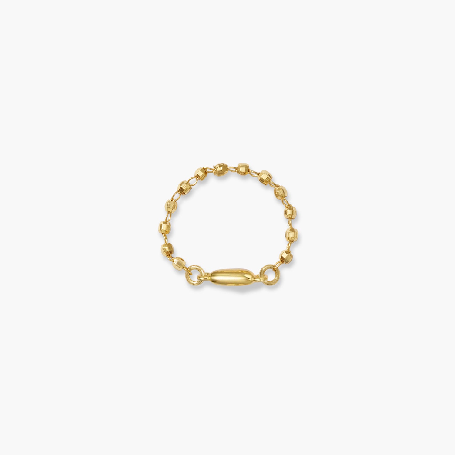 Balloon Letter Sequin Chain Ring