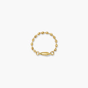 Balloon Letter Sequin Chain Ring