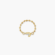 Balloon Letter Sequin Chain Ring
