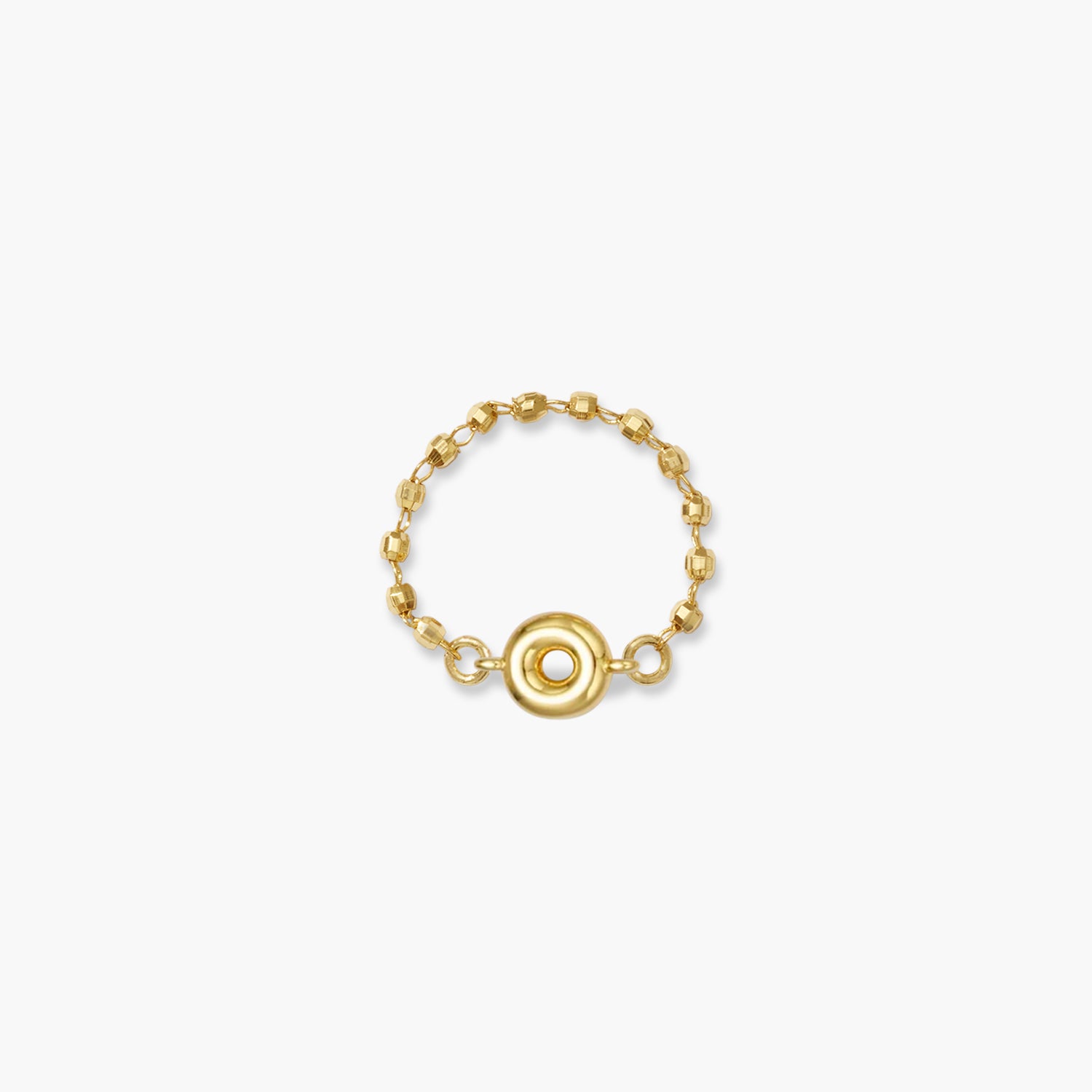 Balloon Letter Sequin Chain Ring