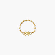 Balloon Letter Sequin Chain Ring