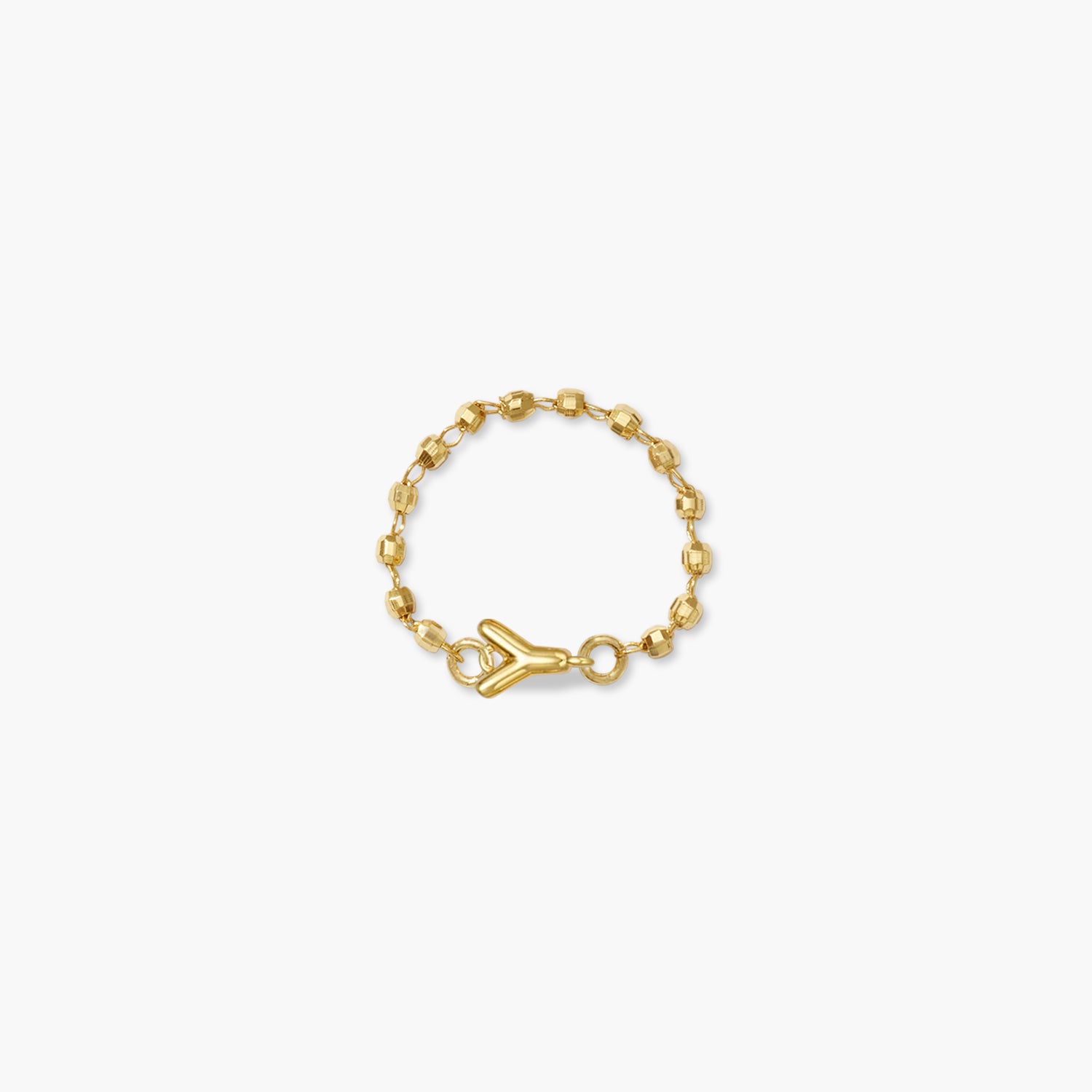 Balloon Letter Sequin Chain Ring