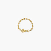 Balloon Letter Sequin Chain Ring