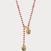 Madonna Prayer Strand Rosary Necklace