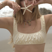 Psarou Gemstone Fish Cord Necklace