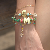 Enamel Drop Chain Charm Bracelet