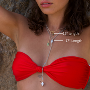 Delphi Cross Pearl Lariat