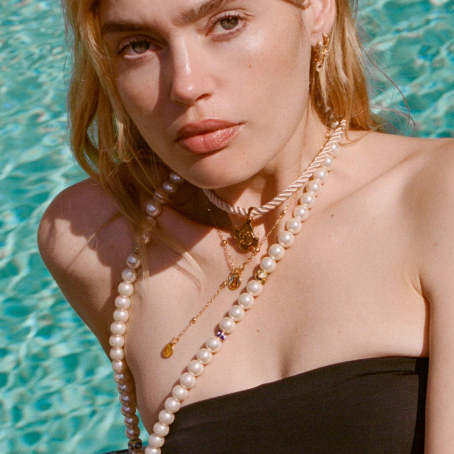 Madonna Gold Bead Prayer Strand