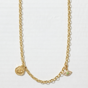Double Vision Evil Eyes Charm Chain