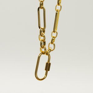 Flat Link Charm Chain Necklace