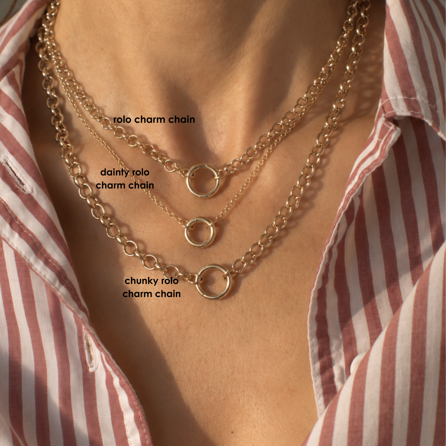 Chunky Rolo Charm Chain