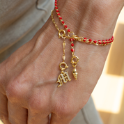 Gemma Mirror Drop Chain Charm Bracelet