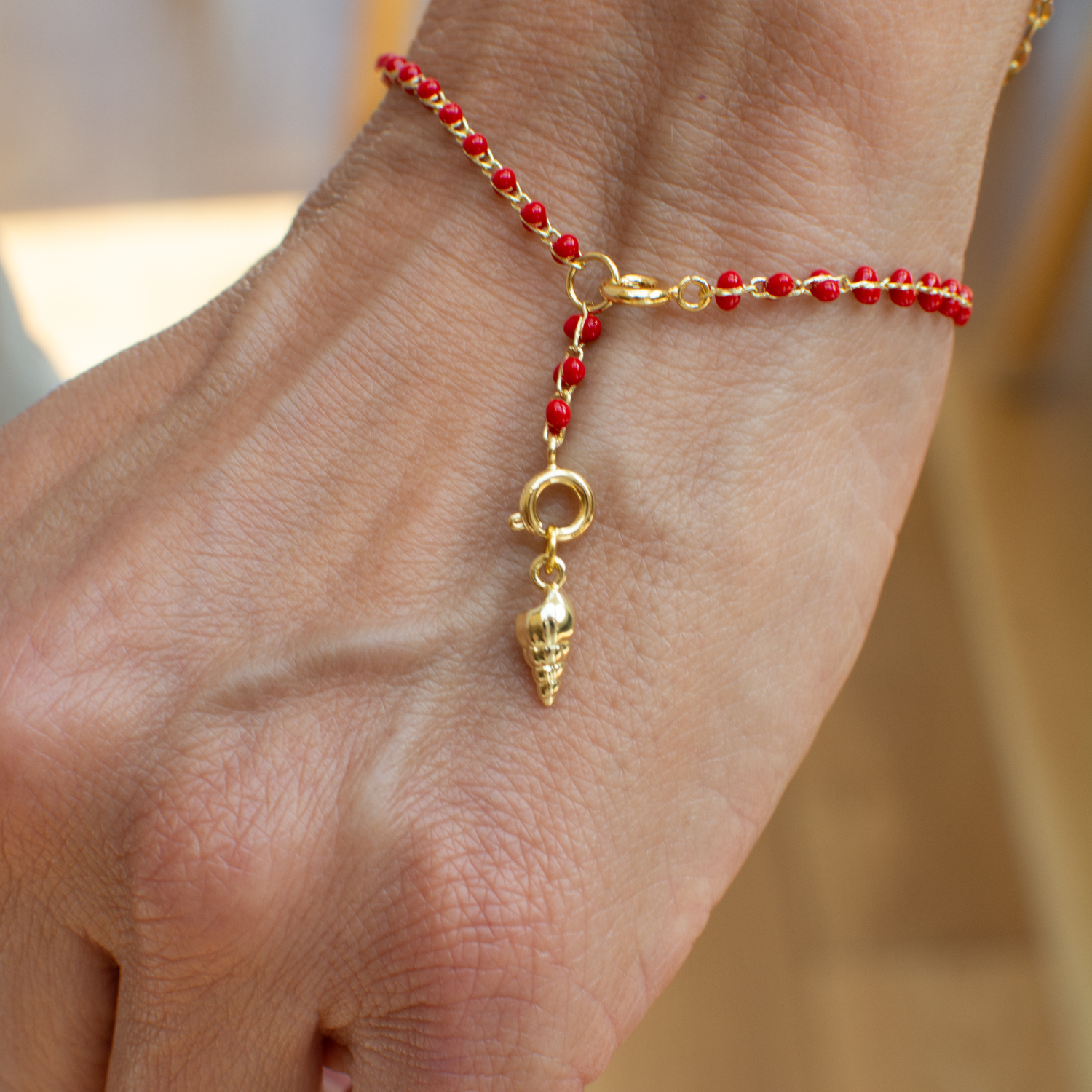 Enamel Drop Chain Charm Bracelet