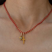 Enamel Ball Strand Necklace