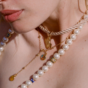 Madonna Gold Bead Prayer Strand