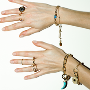 Madonna Pearl Cross Bead Bracelet