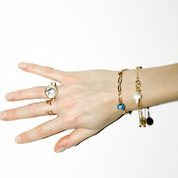 Madonna Pearl Cross Bead Bracelet