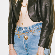 Cherie Convertible Heart Wrap Necklace and Belt Chain