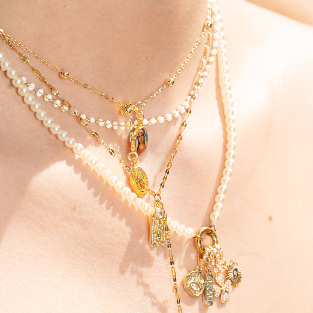 Pearl Charm Chain Strand