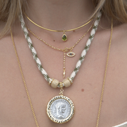 Protection Evil Eye Gold Bead Lariat