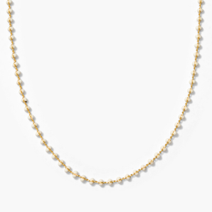 White Enamel Ball Strand Necklace