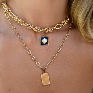 Vintage Enamel Seashell Charm