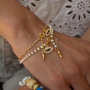 Protection Evil Eye Enamel Bead Bracelet