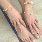 Stella Bezel Drop Charm Bracelet