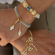Protection Evil Eye Enamel Bead Bracelet
