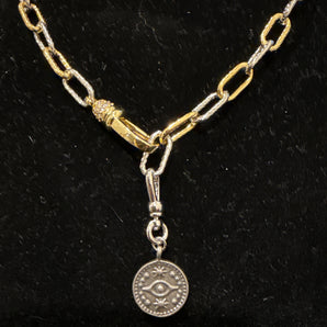 Oracle Silver Eye Clip Coin Charm