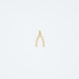 Pavé Wishbone Charm