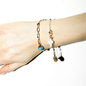 Evil Eye Bead Chain Bracelet