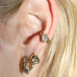 Stone Heart Ear Cuff