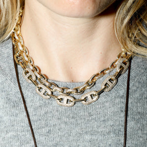 Pavé Link Chain Necklace