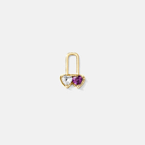 Twin Flames Heart Hoop Charm