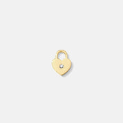 Dede Padlock Heart Hoop Charm
