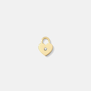 Dede Padlock Heart Hoop Charm