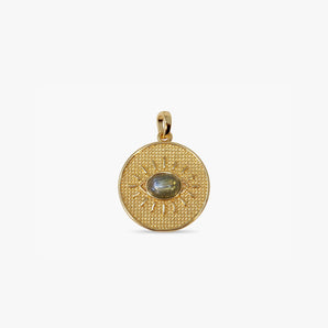 Protection Labradorite Evil Eye Medallion