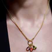 Deco Teardrop Birthstone Charm