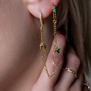 Envy Heart Charm Chain Huggie