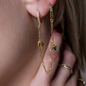 Envy Heart Charm Chain Huggie