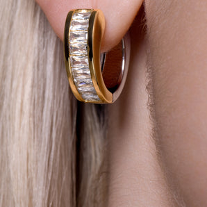 Duo Baguette Hoops