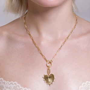 Radiate Pave Initial Heart Charm