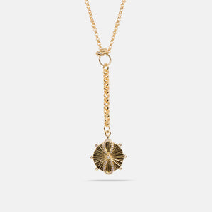 KARMA coin medallion drop lariat