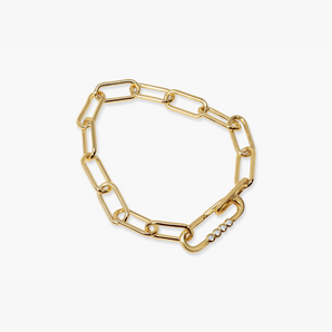 Oval Link Charm Chain Bracelet