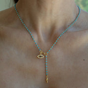 Protection Evil Eye Bead Lariat