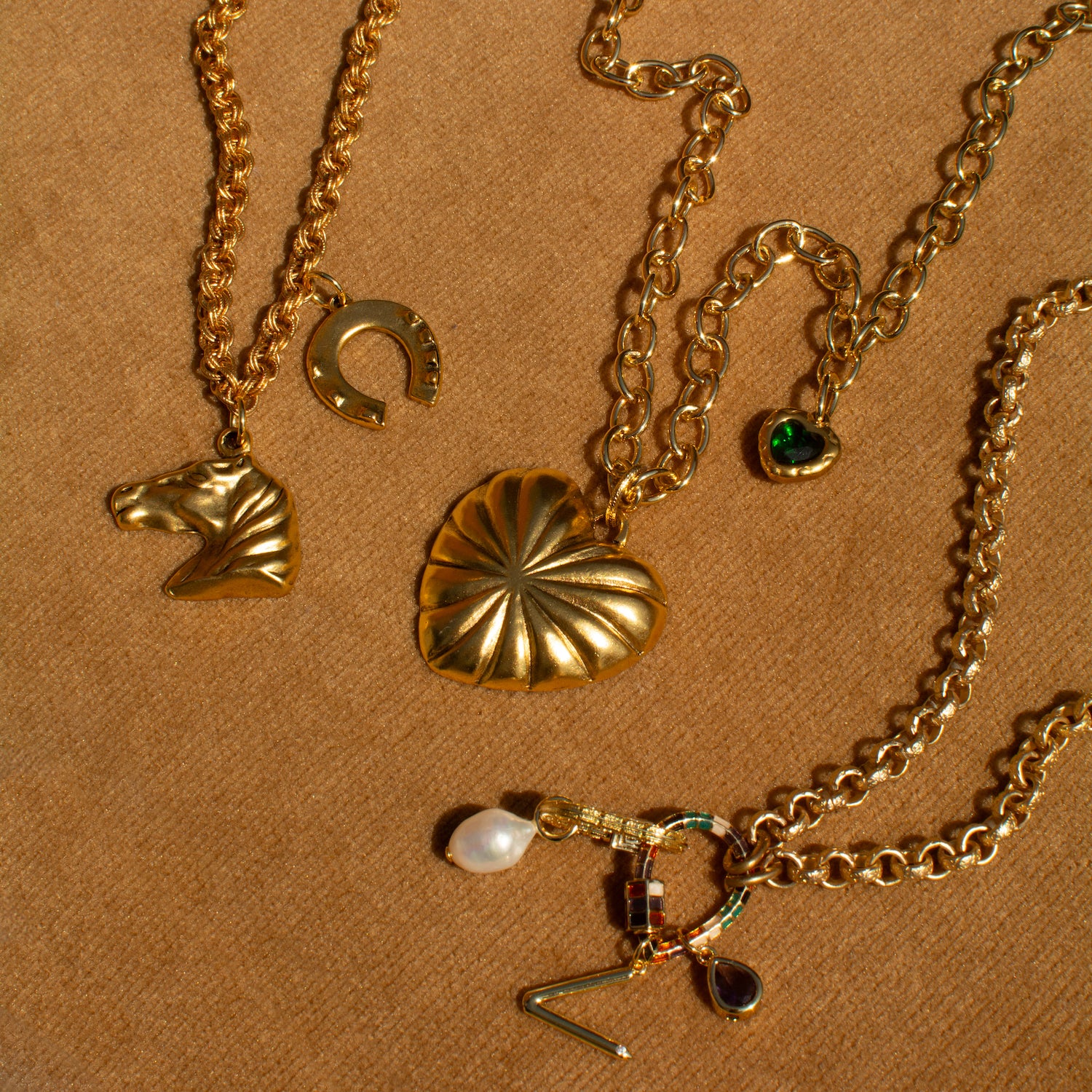 Cherie Convertible Heart Wrap Necklace and Belt Chain