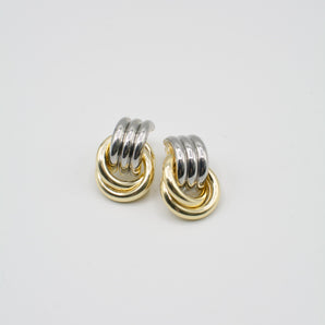 Penelope Two Tone Chunky Knot Studs